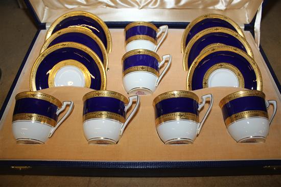 Royal Worcester coffee set, cased